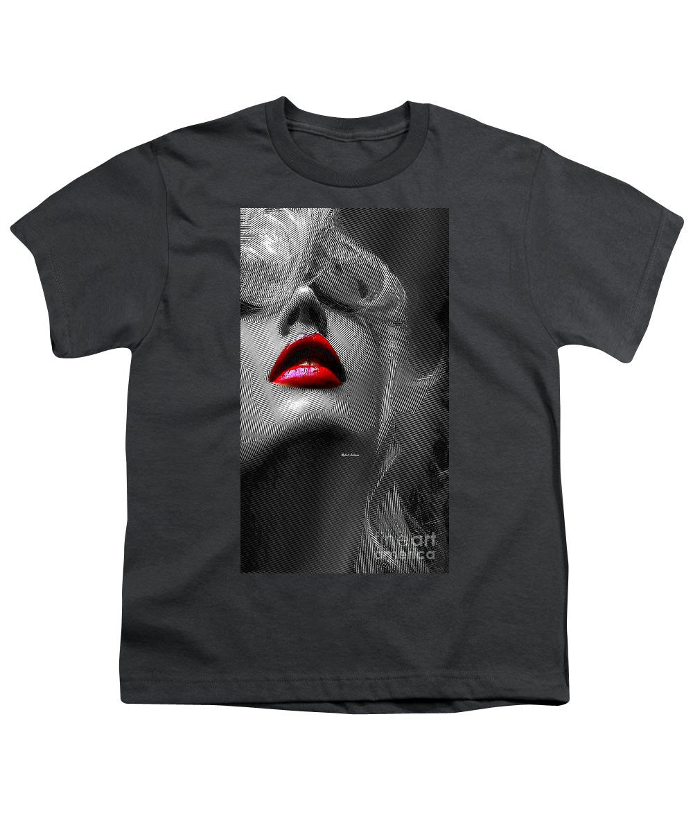 Youth T-Shirt - Woman With Red Lips