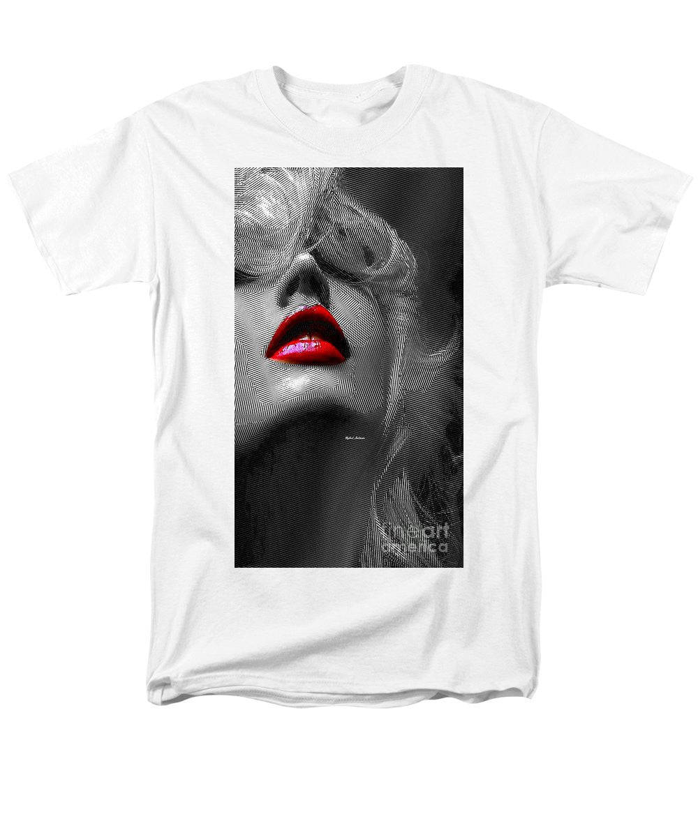 T-shirt pour homme (coupe standard) - Femme aux lèvres rouges