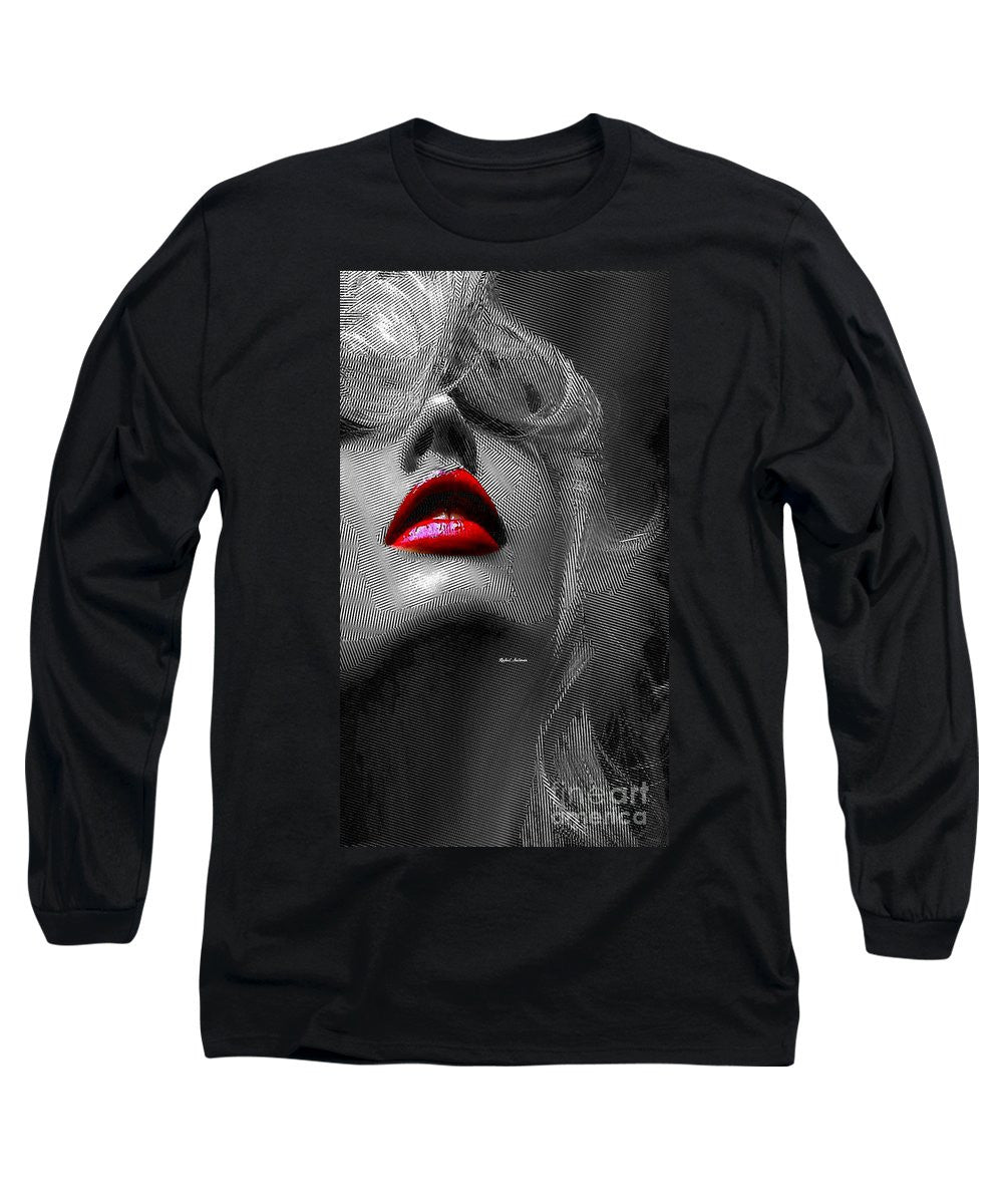 Long Sleeve T-Shirt - Woman With Red Lips