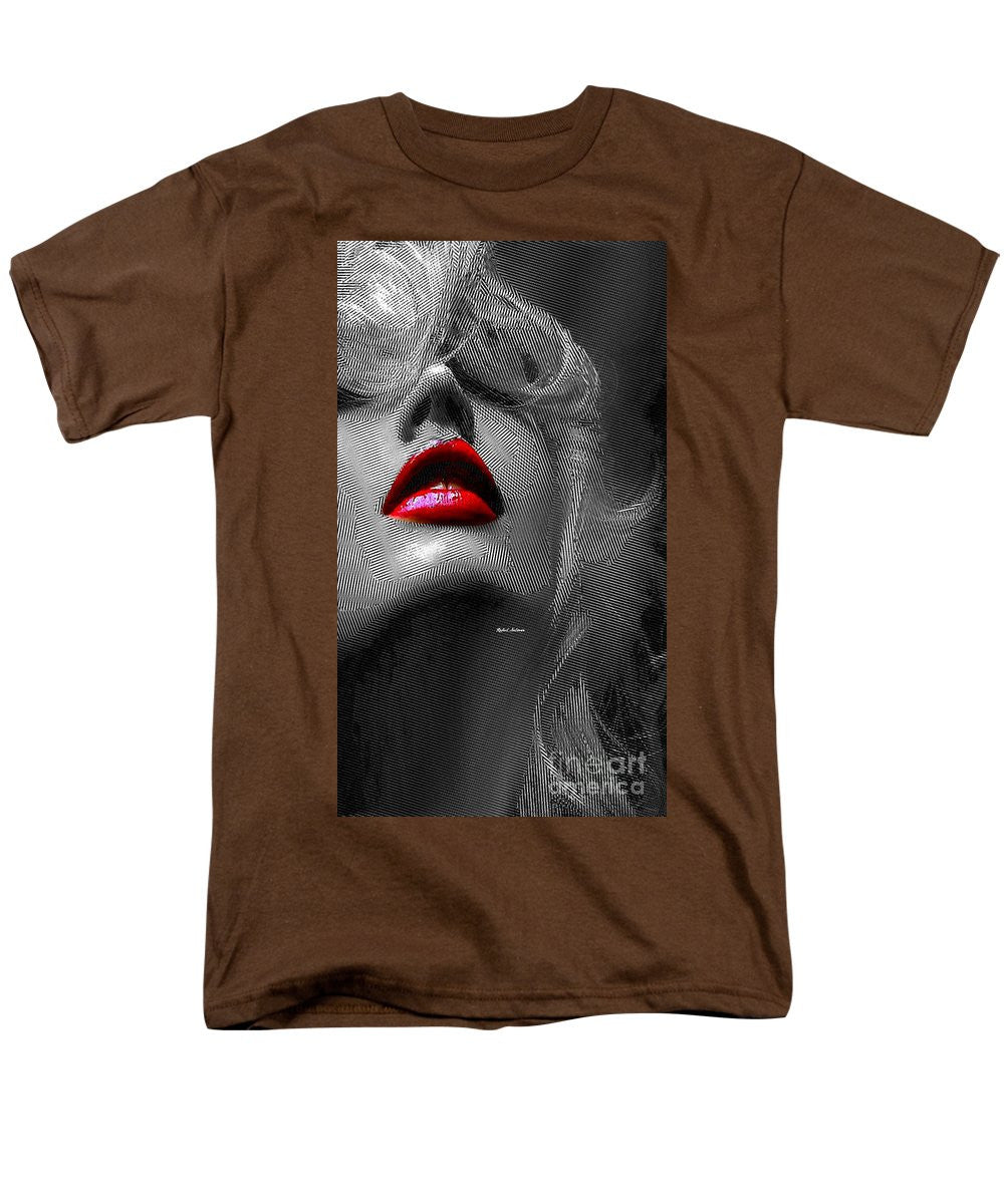 T-shirt pour homme (coupe standard) - Femme aux lèvres rouges