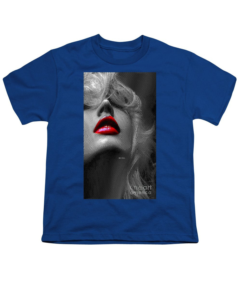 Youth T-Shirt - Woman With Red Lips