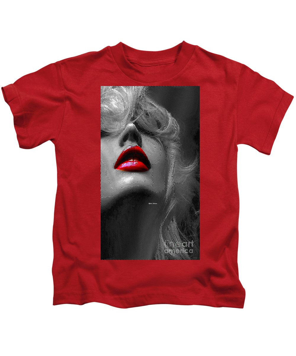 T-shirt pour enfant - Femme aux lèvres rouges