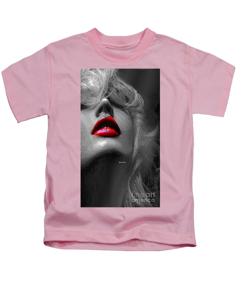 T-shirt pour enfant - Femme aux lèvres rouges