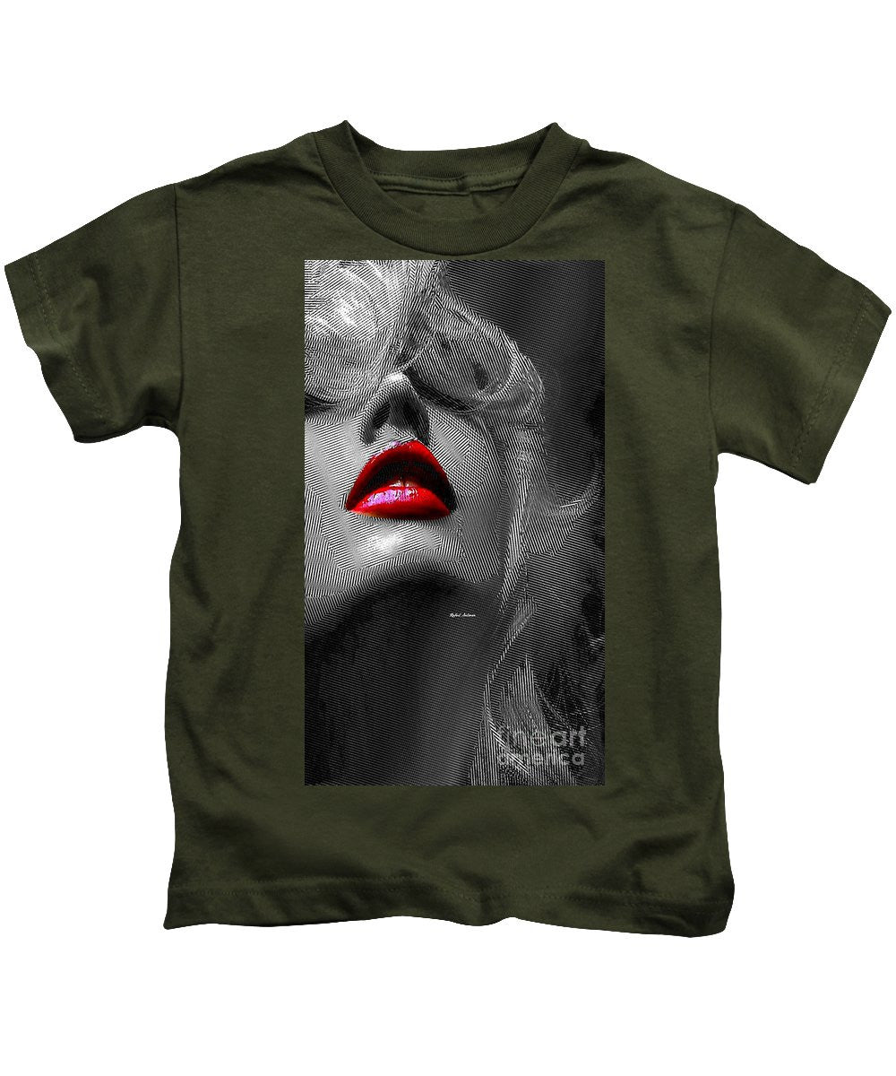 T-shirt pour enfant - Femme aux lèvres rouges