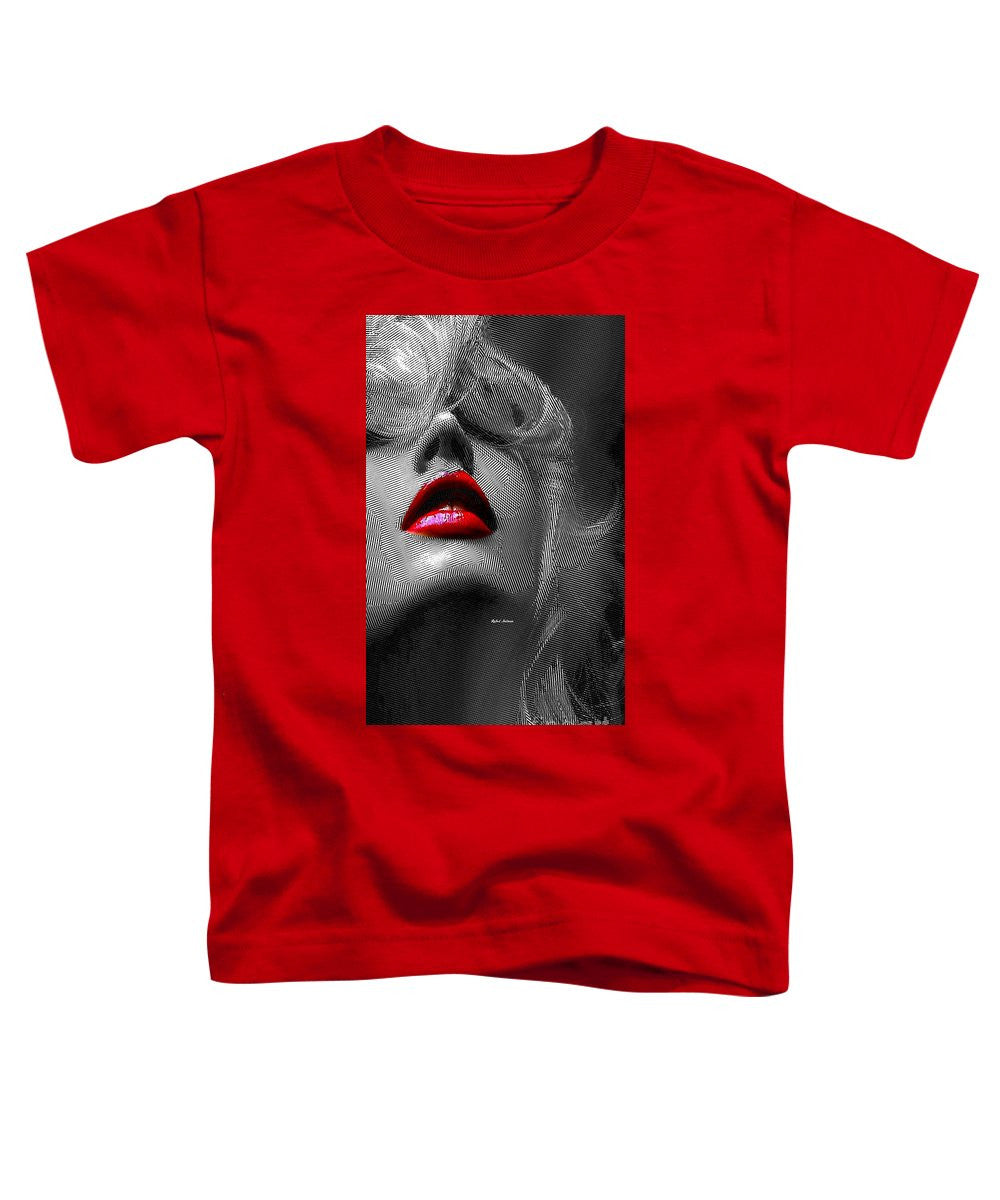 T-shirt pour tout-petits - Femme aux lèvres rouges