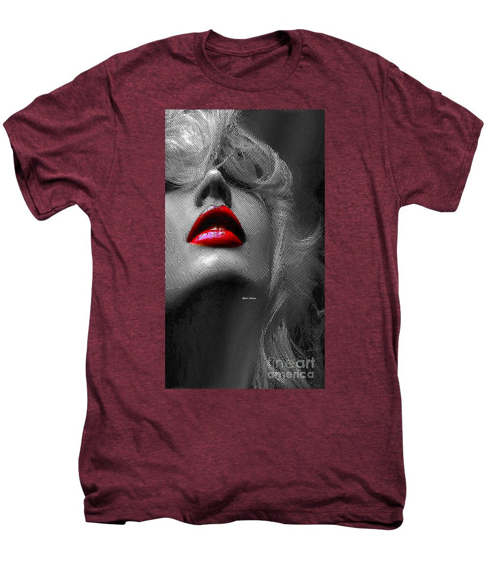 T-shirt Premium pour homme - Femme aux lèvres rouges