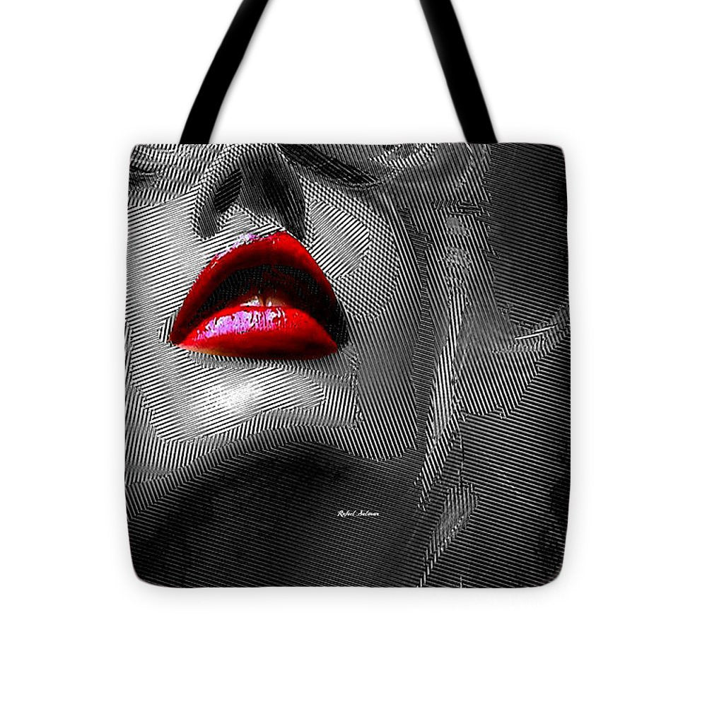 Tote Bag - Woman With Red Lips
