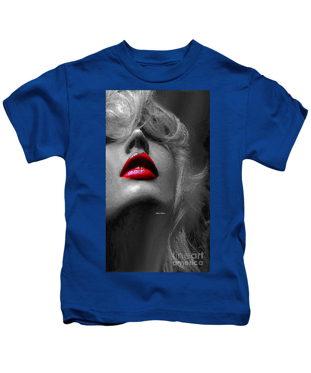 T-shirt pour enfant - Femme aux lèvres rouges