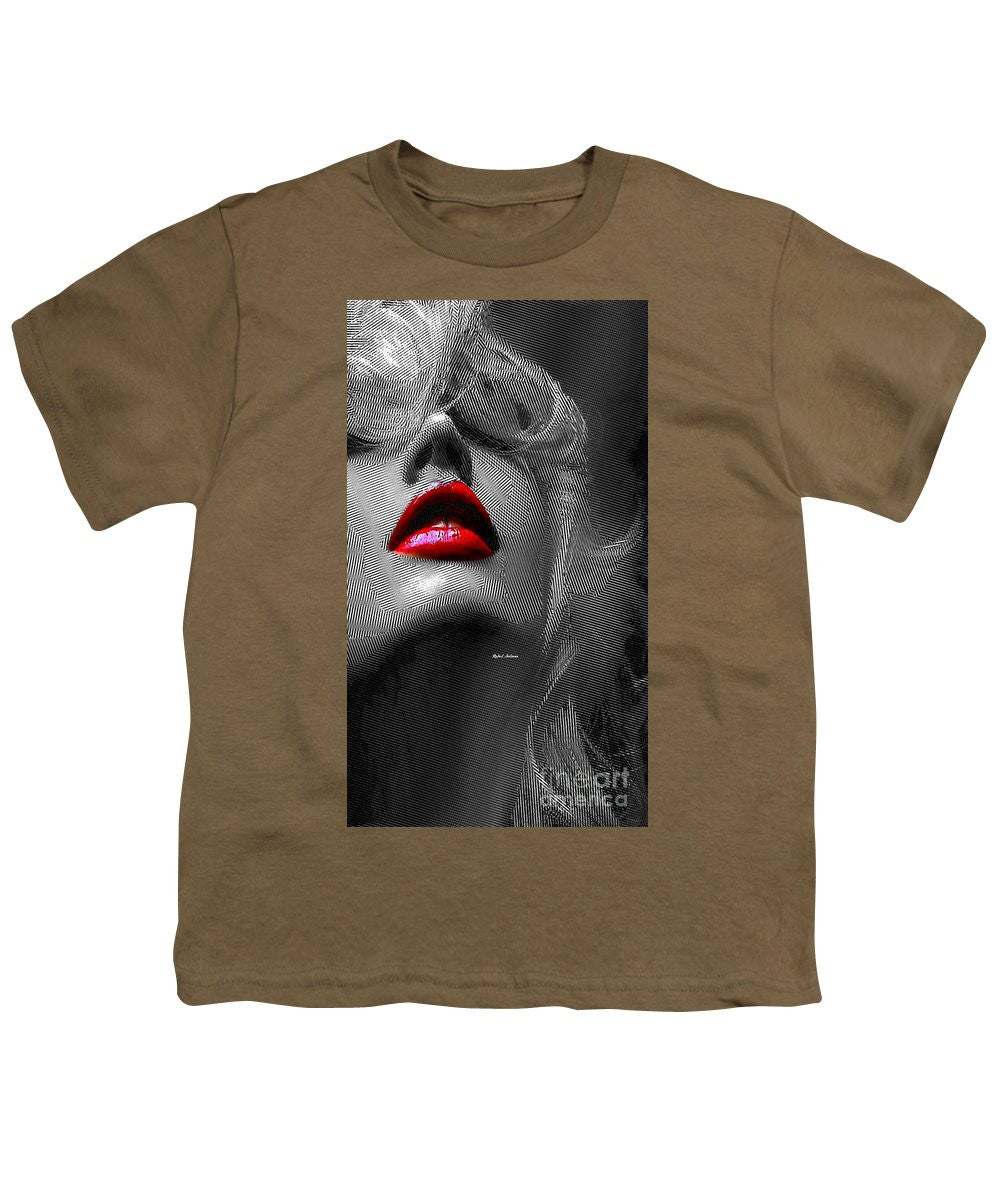 Youth T-Shirt - Woman With Red Lips