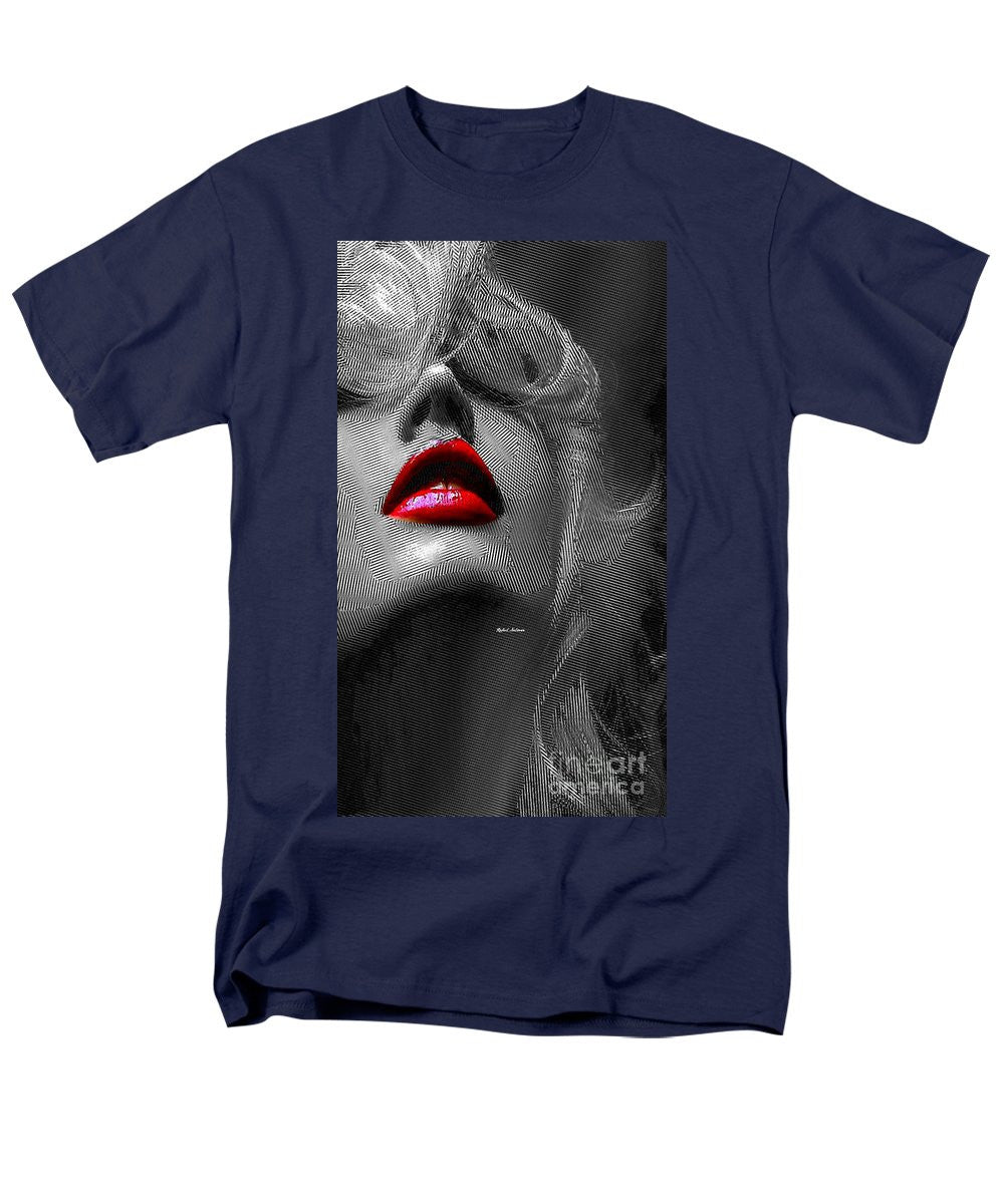 T-shirt pour homme (coupe standard) - Femme aux lèvres rouges