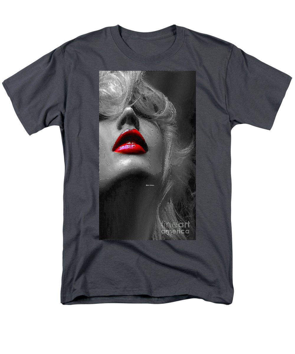 T-shirt pour homme (coupe standard) - Femme aux lèvres rouges