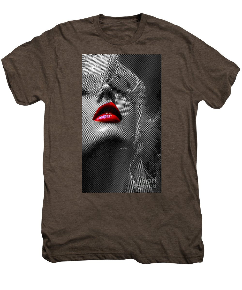 T-shirt Premium pour homme - Femme aux lèvres rouges