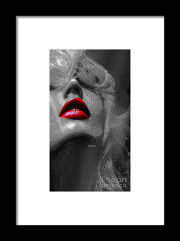 Framed Print - Woman With Red Lips