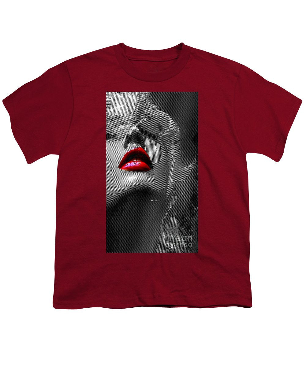 Youth T-Shirt - Woman With Red Lips