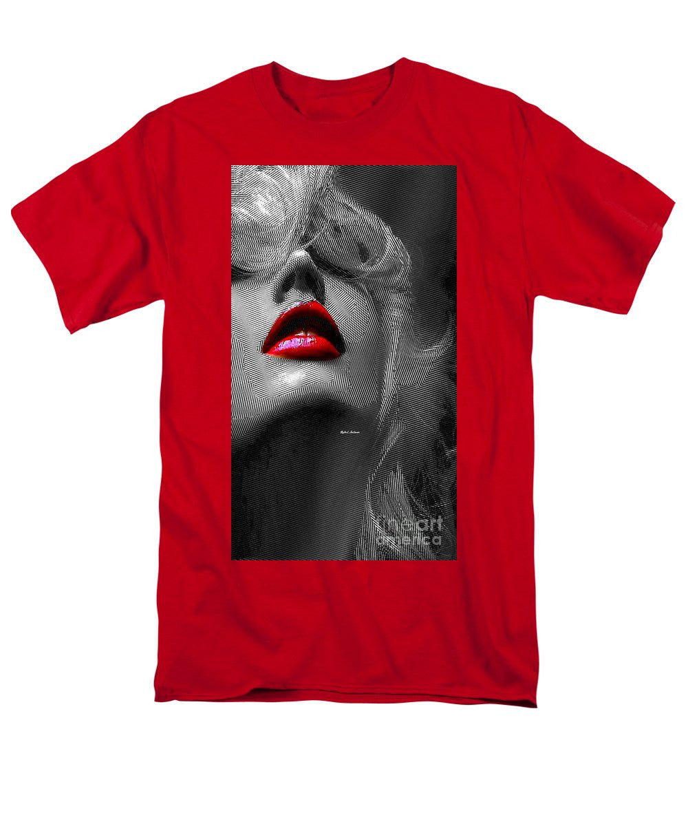 T-shirt pour homme (coupe standard) - Femme aux lèvres rouges