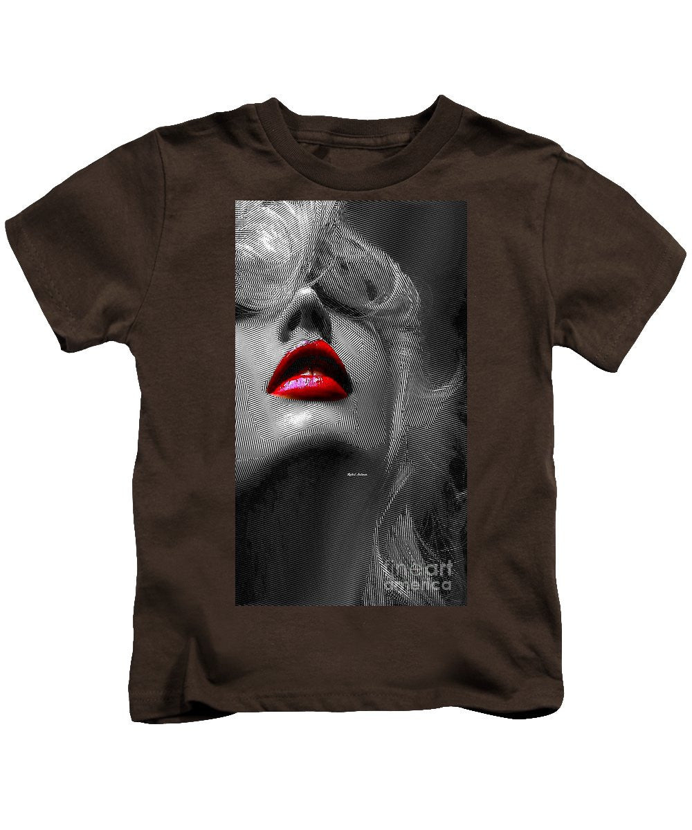 T-shirt pour enfant - Femme aux lèvres rouges