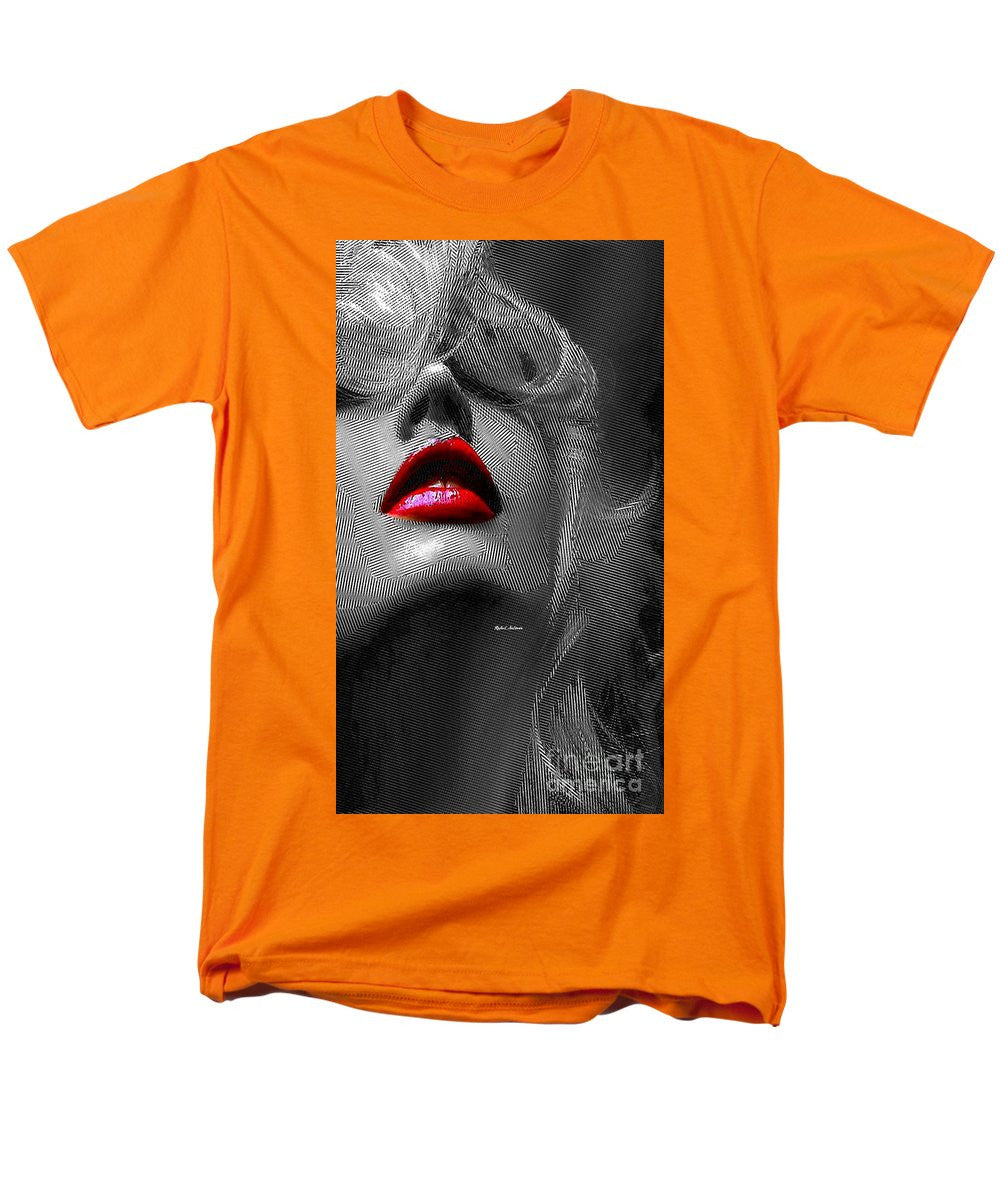 T-shirt pour homme (coupe standard) - Femme aux lèvres rouges