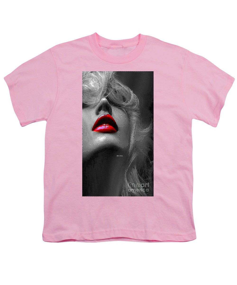 Youth T-Shirt - Woman With Red Lips