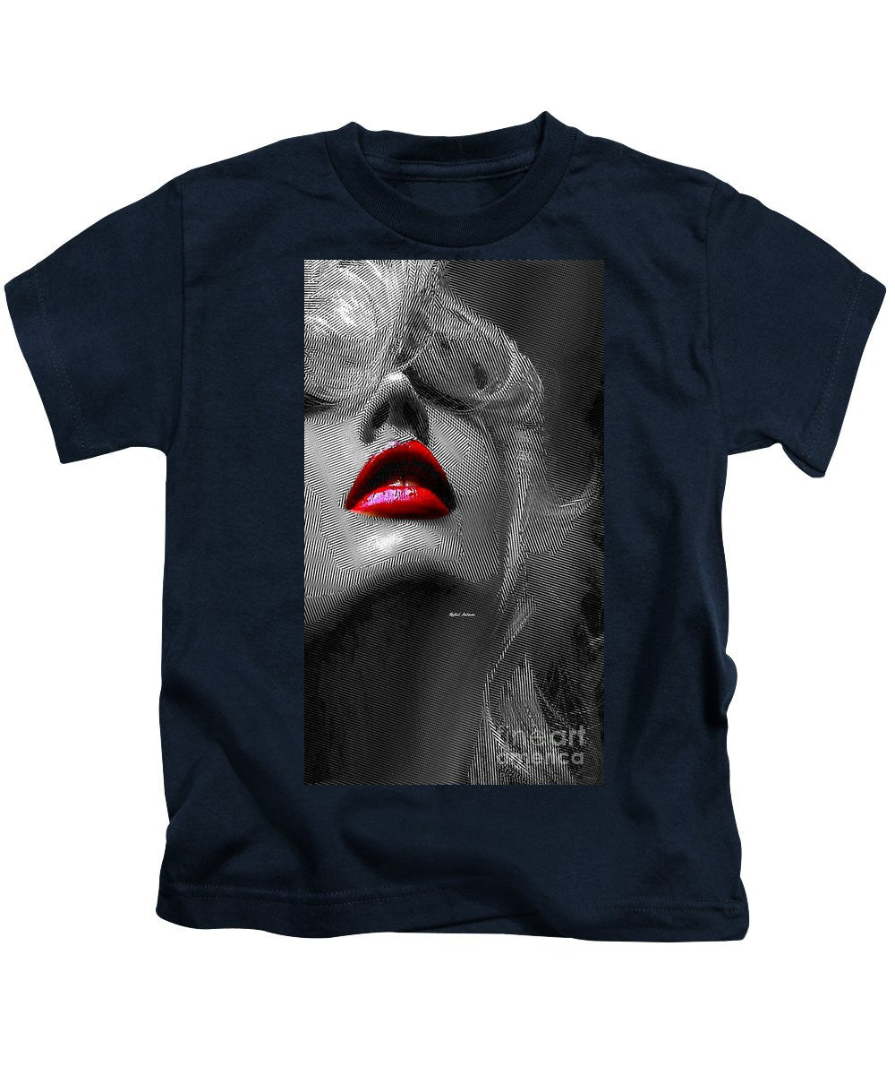 T-shirt pour enfant - Femme aux lèvres rouges