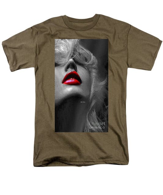 T-shirt pour homme (coupe standard) - Femme aux lèvres rouges