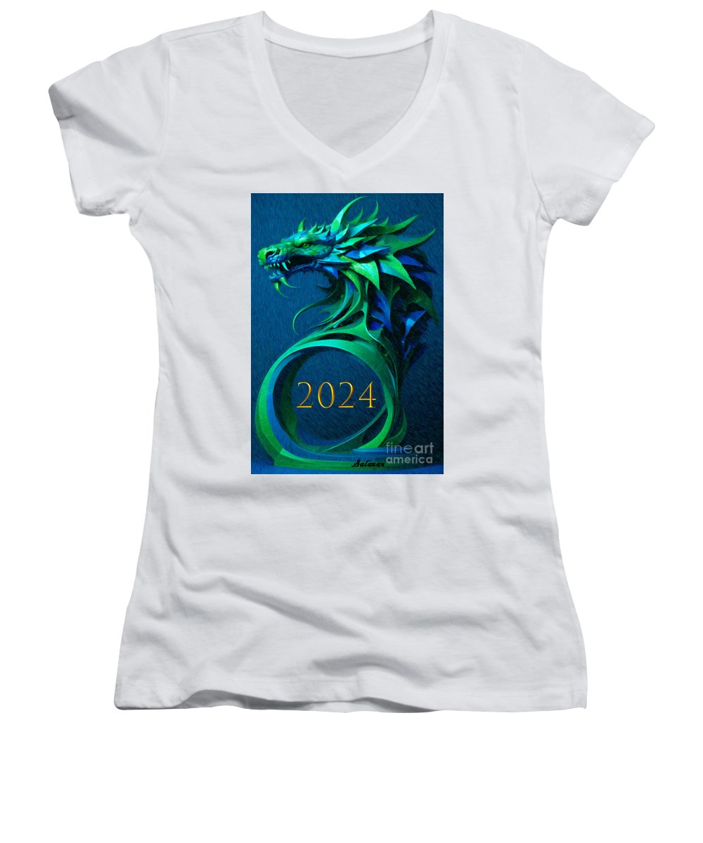 Year of the Green Dragon 2024 - Women's V-Neck