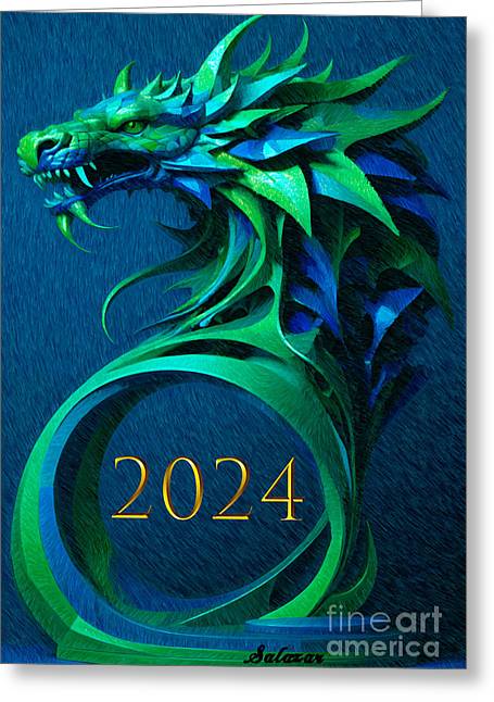 Year of the Green Dragon 2024 - Greeting Card
