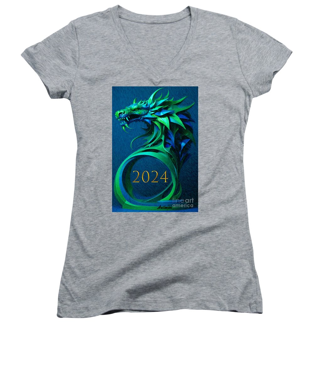 Year of the Green Dragon 2024 - Women's V-Neck