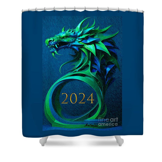 Year of the Green Dragon 2024 - Shower Curtain