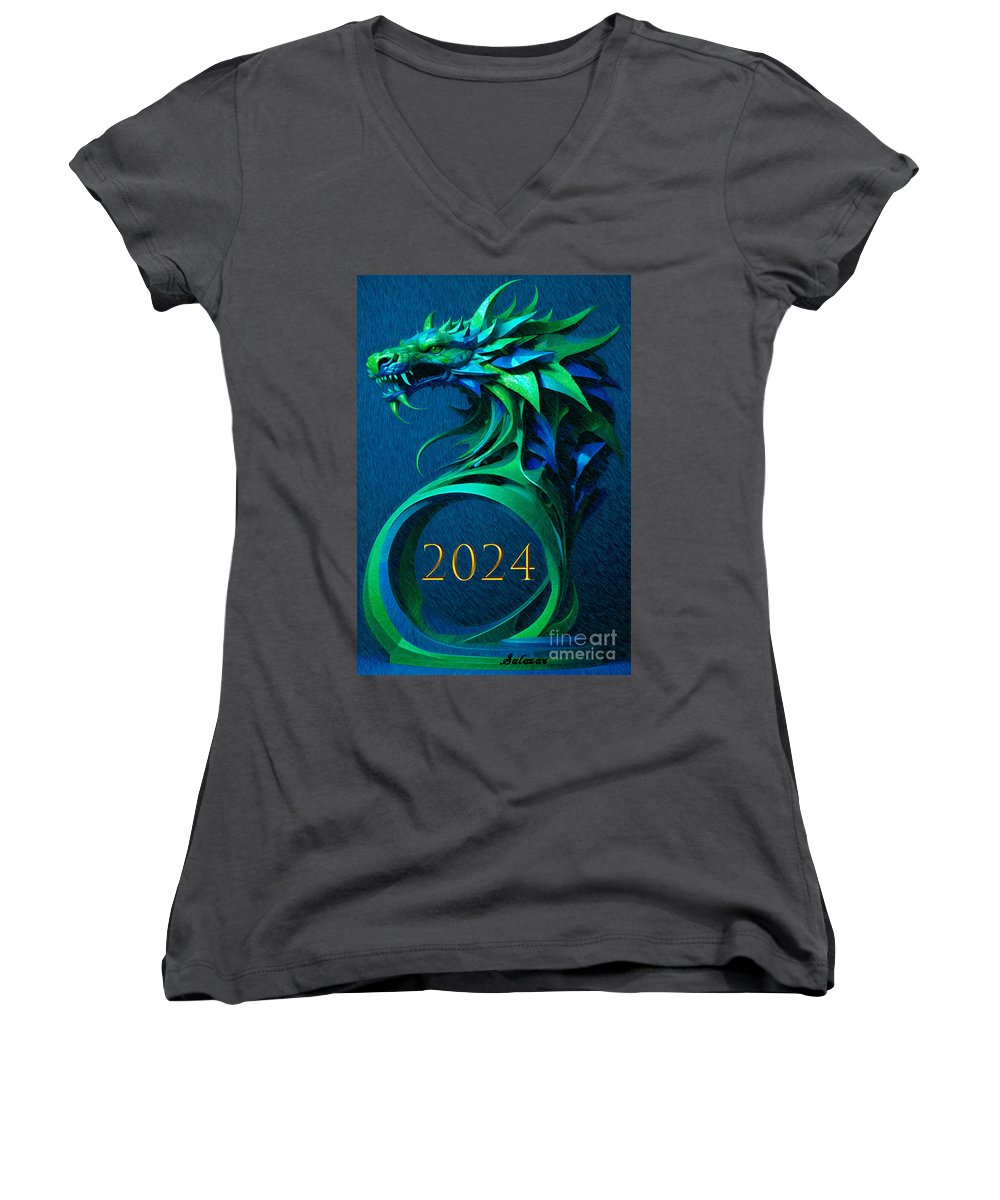 Year of the Green Dragon 2024 - Women's V-Neck