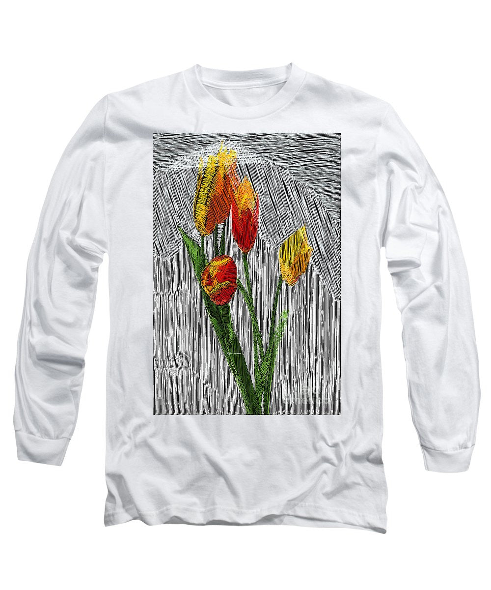 Long Sleeve T-Shirt - Yellow Tulips