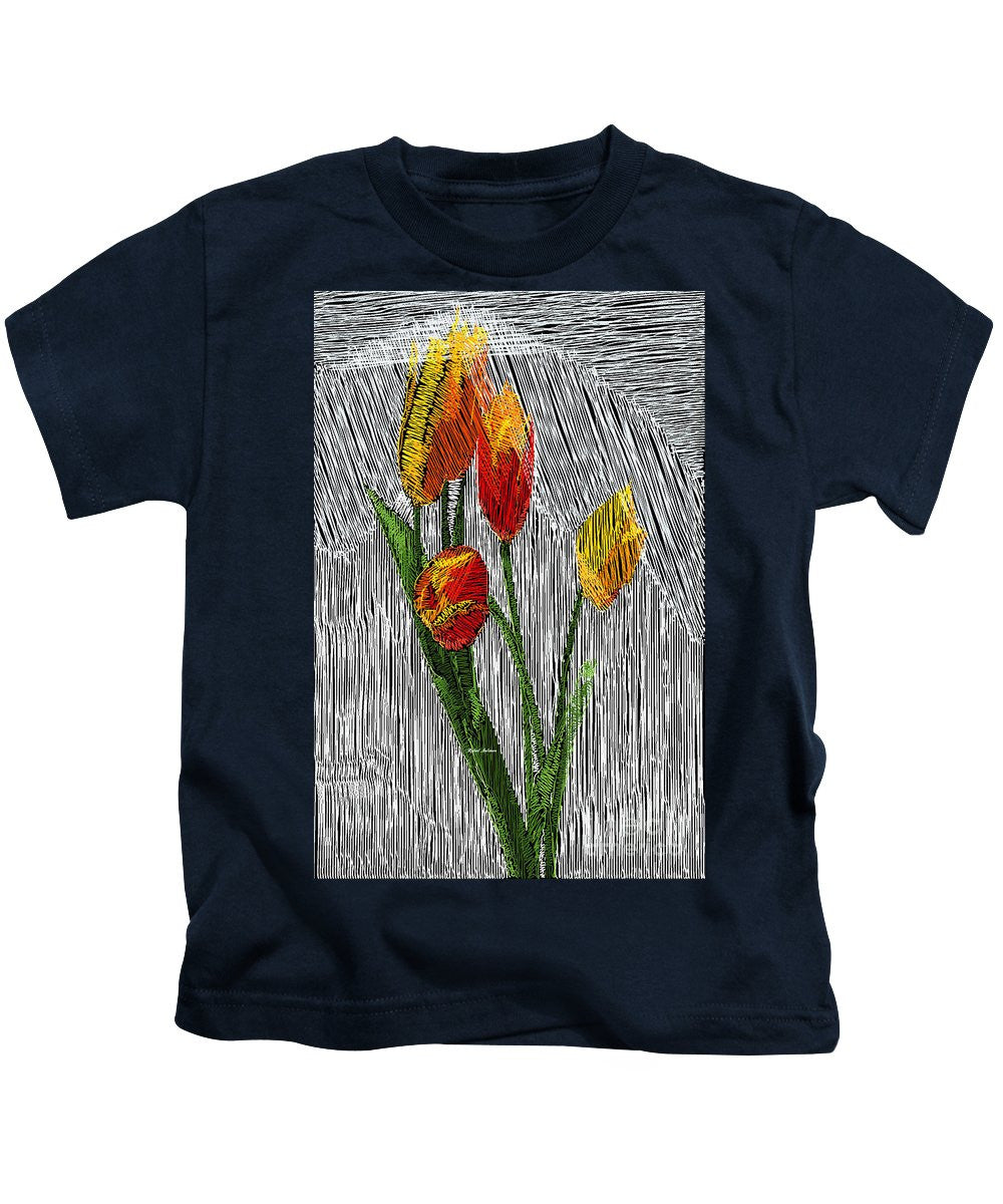 Kids T-Shirt - Yellow Tulips