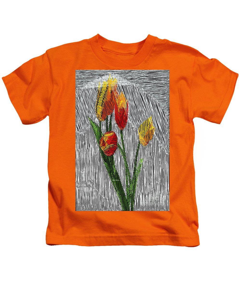 Kids T-Shirt - Yellow Tulips