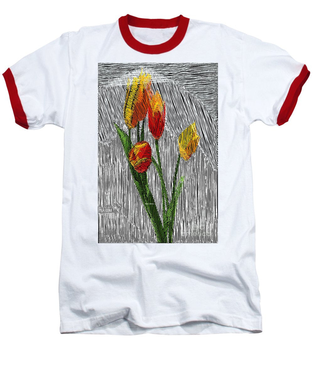 Baseball T-Shirt - Yellow Tulips