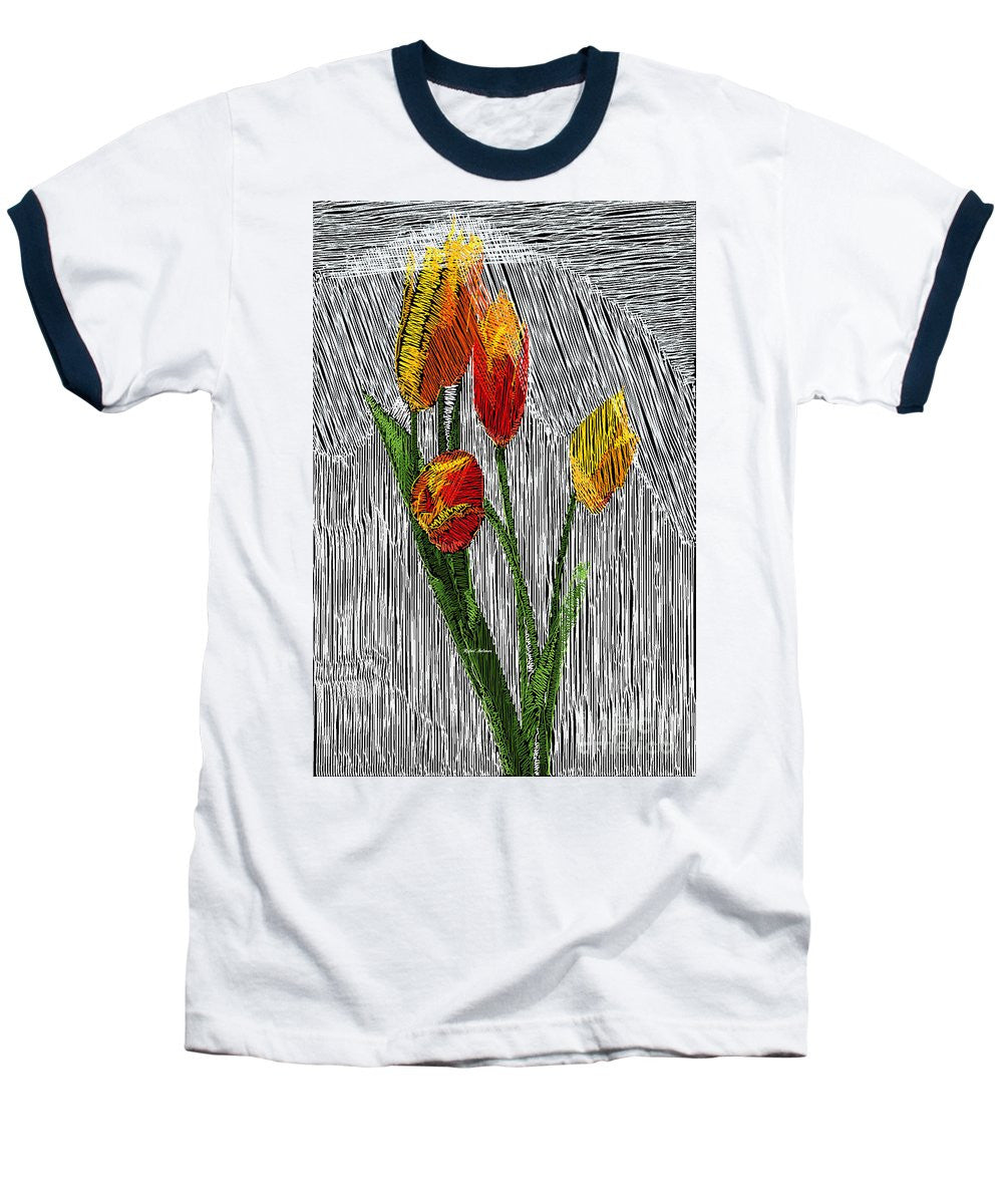 Baseball T-Shirt - Yellow Tulips