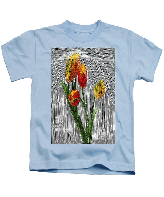 Kids T-Shirt - Yellow Tulips