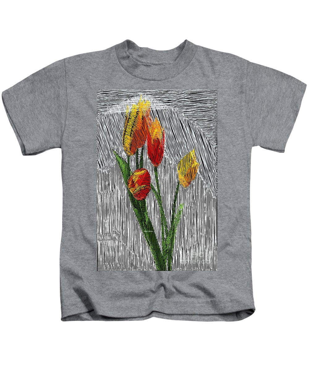 Kids T-Shirt - Yellow Tulips