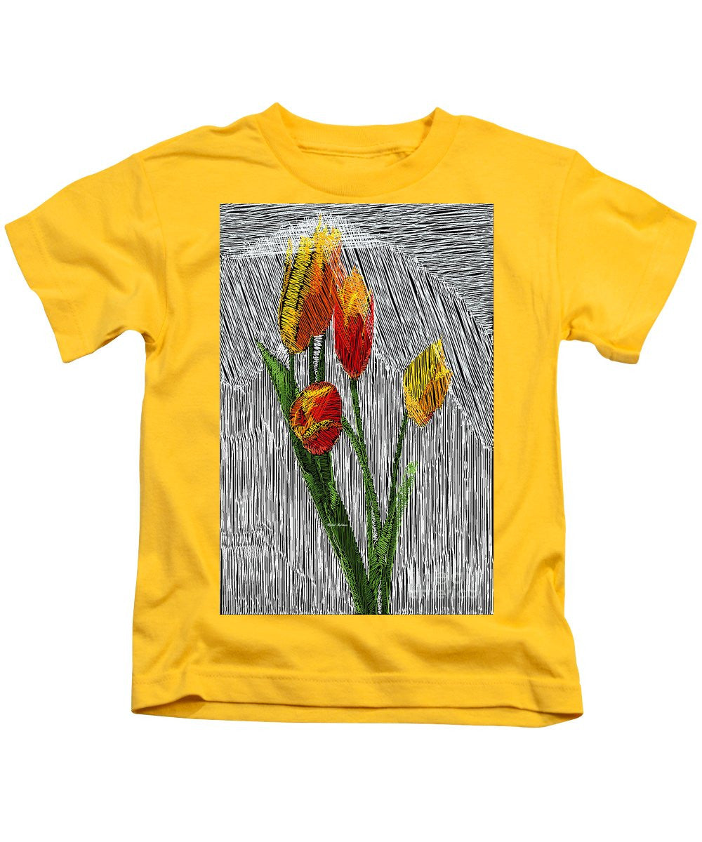 Kids T-Shirt - Yellow Tulips