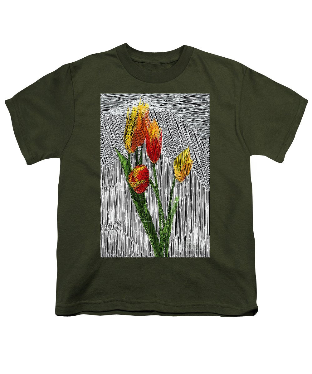 Youth T-Shirt - Yellow Tulips