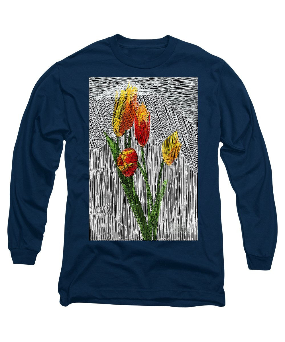 Long Sleeve T-Shirt - Yellow Tulips