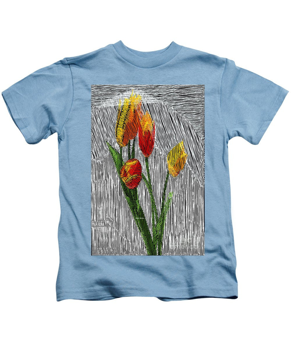 Kids T-Shirt - Yellow Tulips