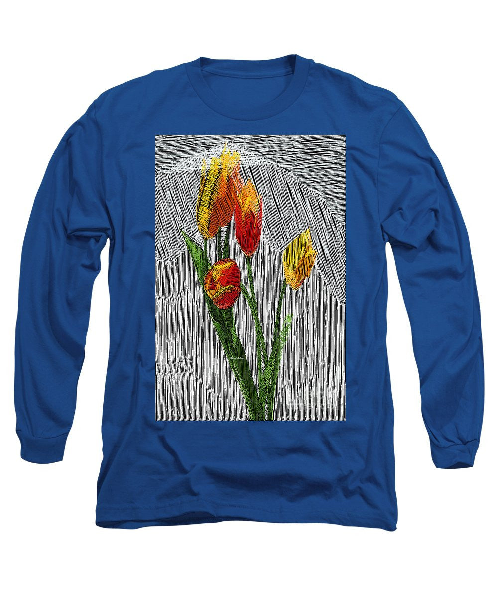 Long Sleeve T-Shirt - Yellow Tulips