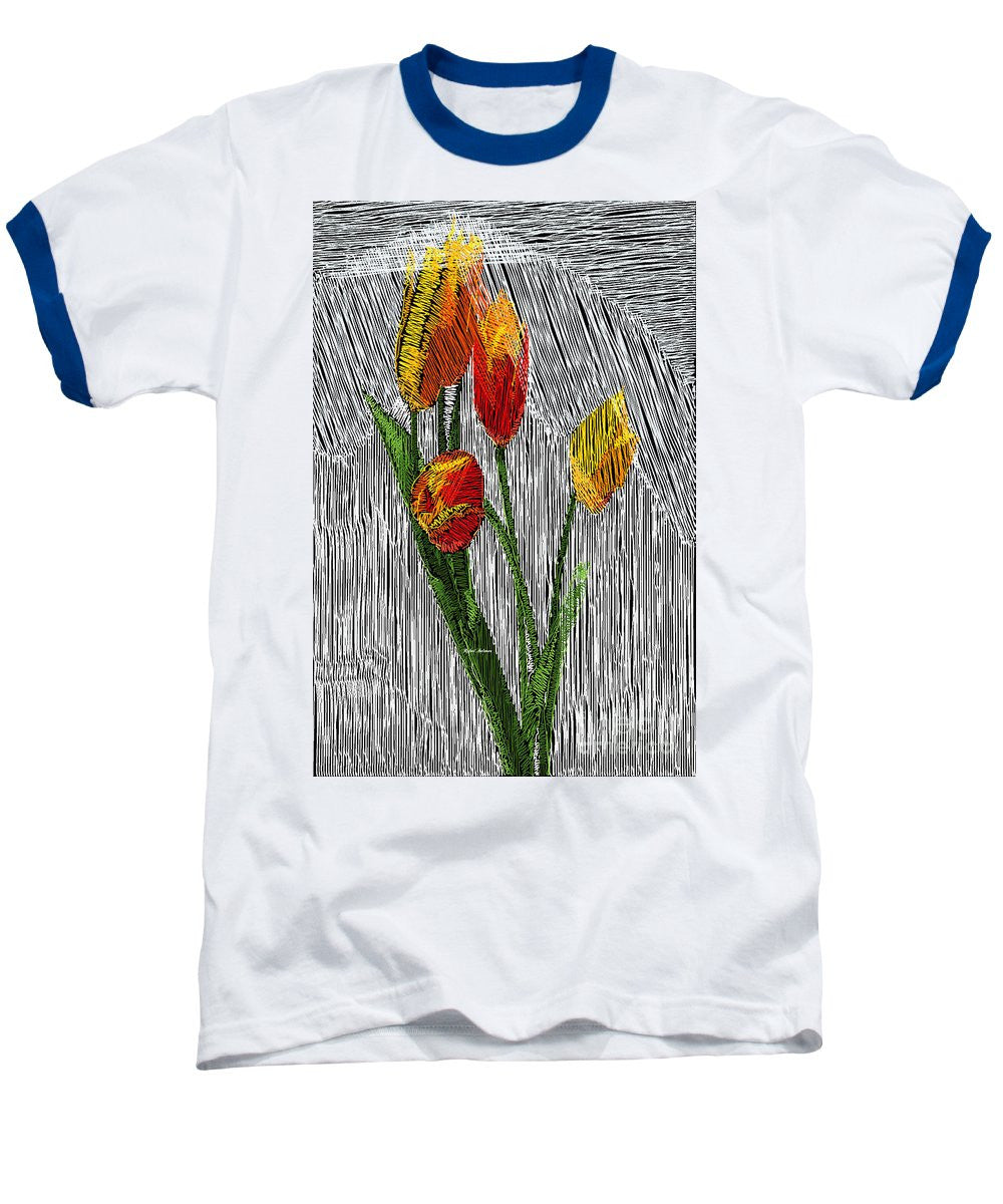 Baseball T-Shirt - Yellow Tulips