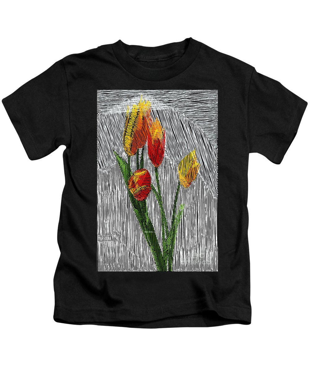 Kids T-Shirt - Yellow Tulips