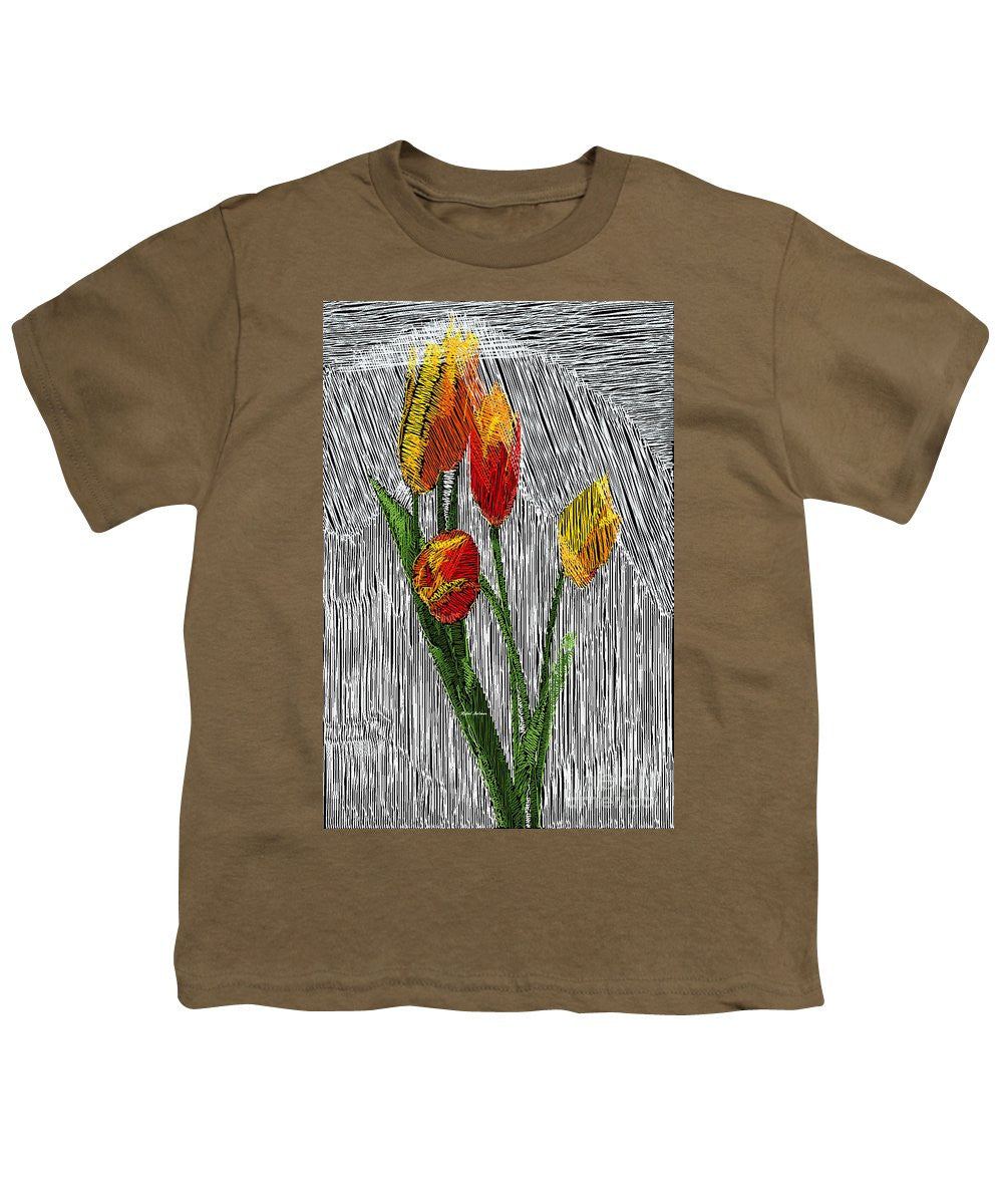 Youth T-Shirt - Yellow Tulips