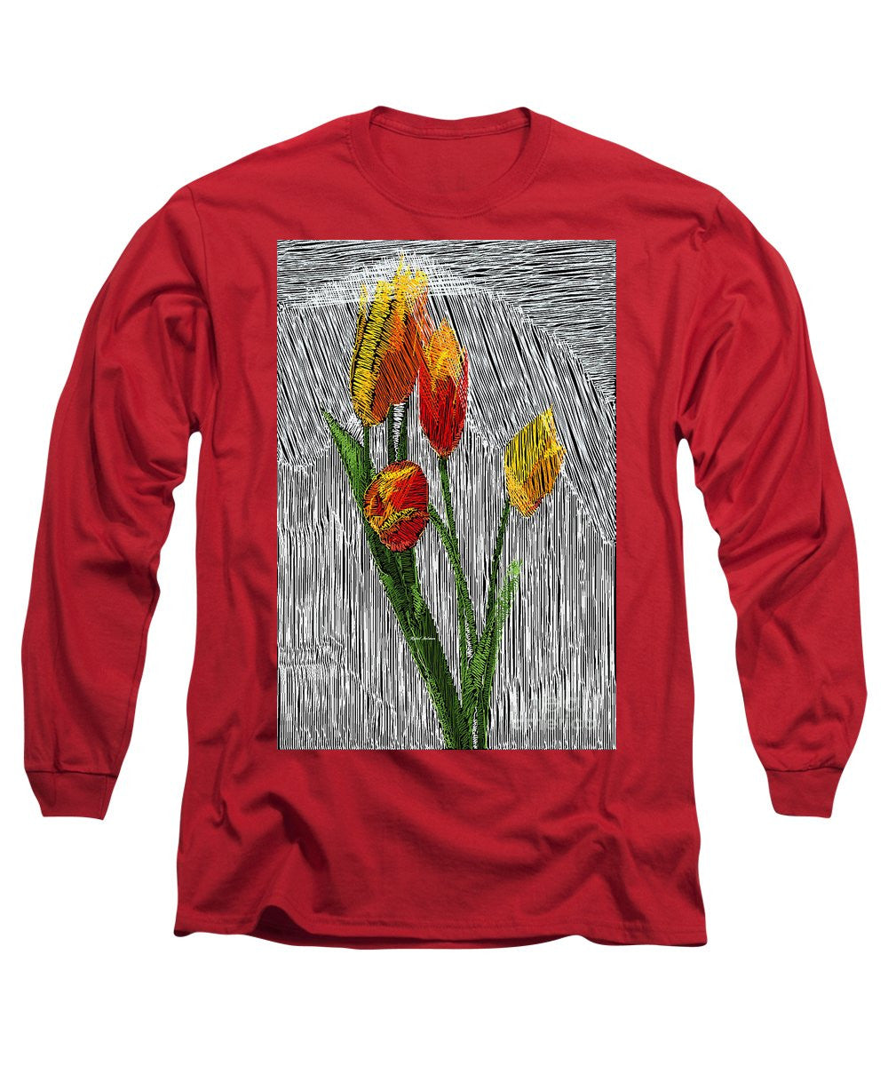 Long Sleeve T-Shirt - Yellow Tulips