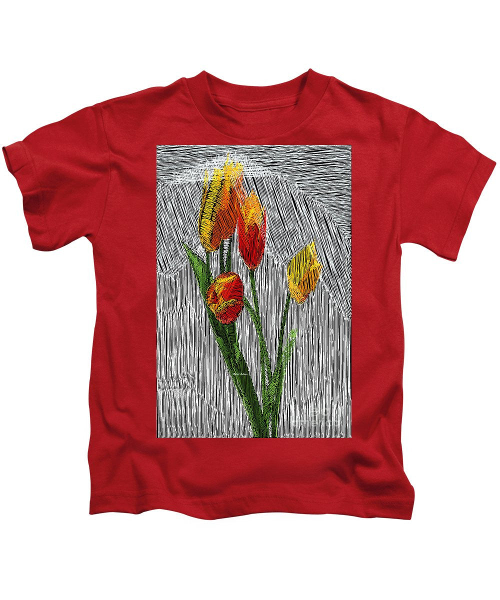 Kids T-Shirt - Yellow Tulips