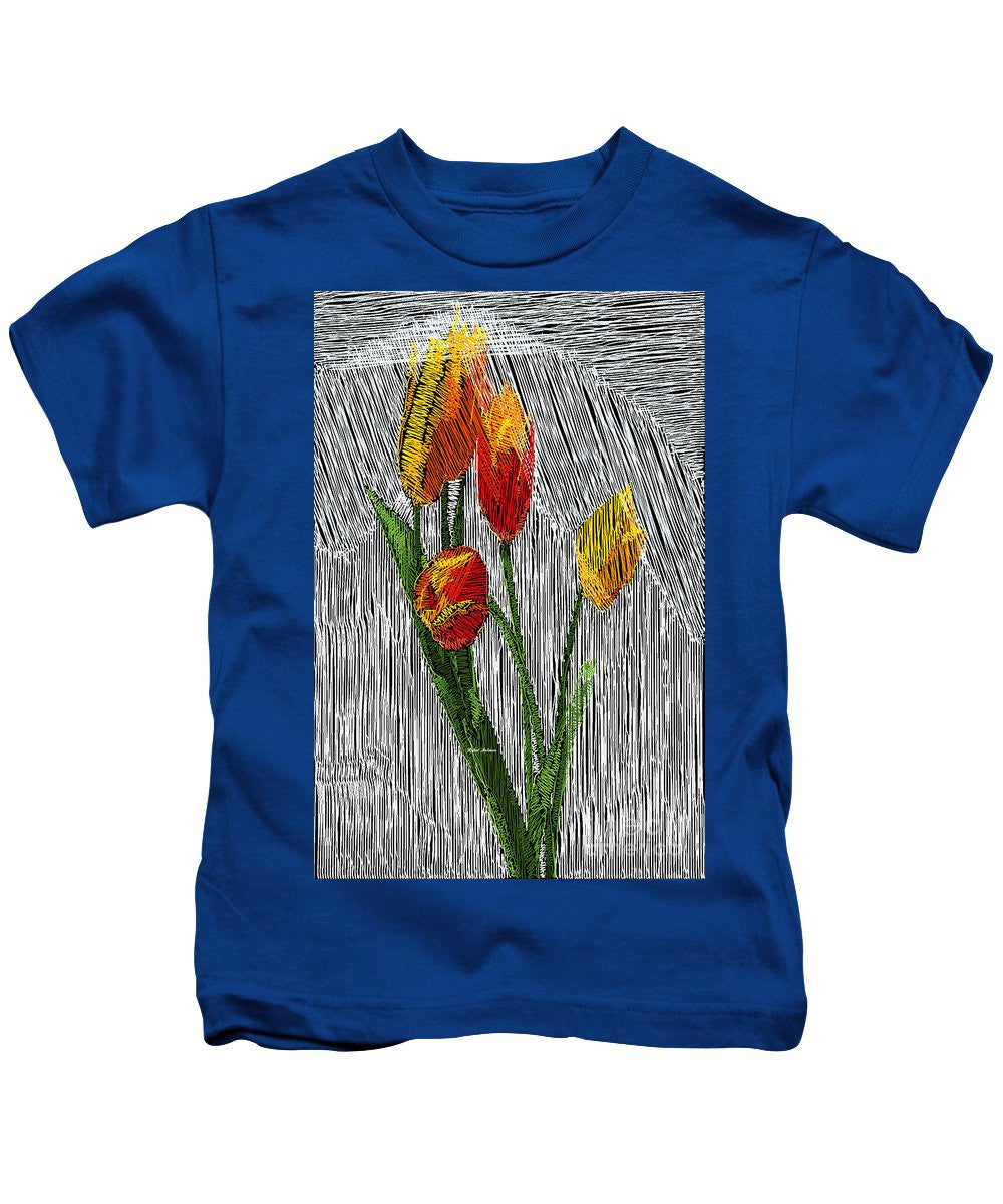 Kids T-Shirt - Yellow Tulips