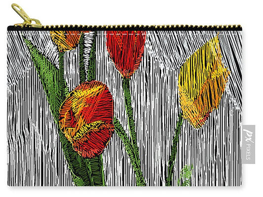 Carry-All Pouch - Yellow Tulips