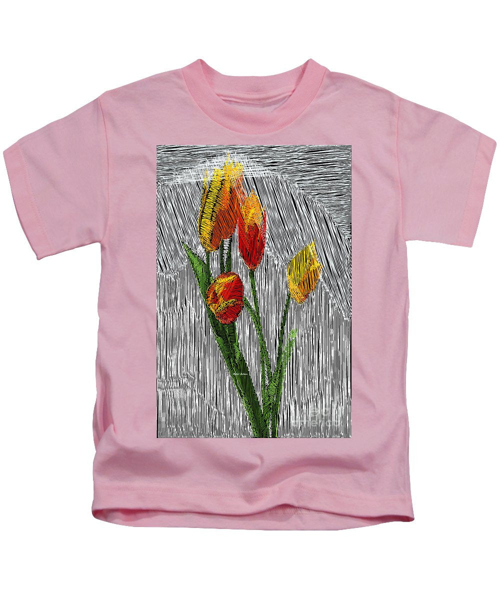 Kids T-Shirt - Yellow Tulips