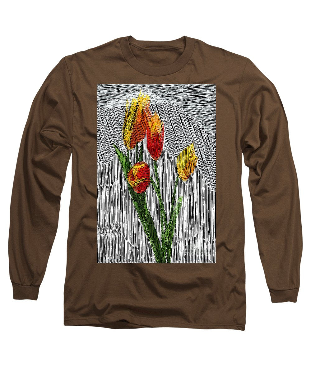 Long Sleeve T-Shirt - Yellow Tulips